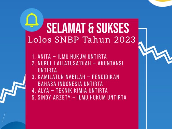 Lolos jalur Seleksi Nasional Berdasarkan Prestasi (SNBP) 2023